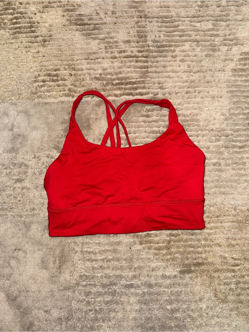 lululemon athletica Red Strappy Cross-Back Light Support Bra